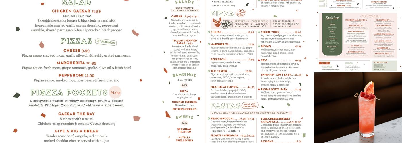 Pigzza Menu