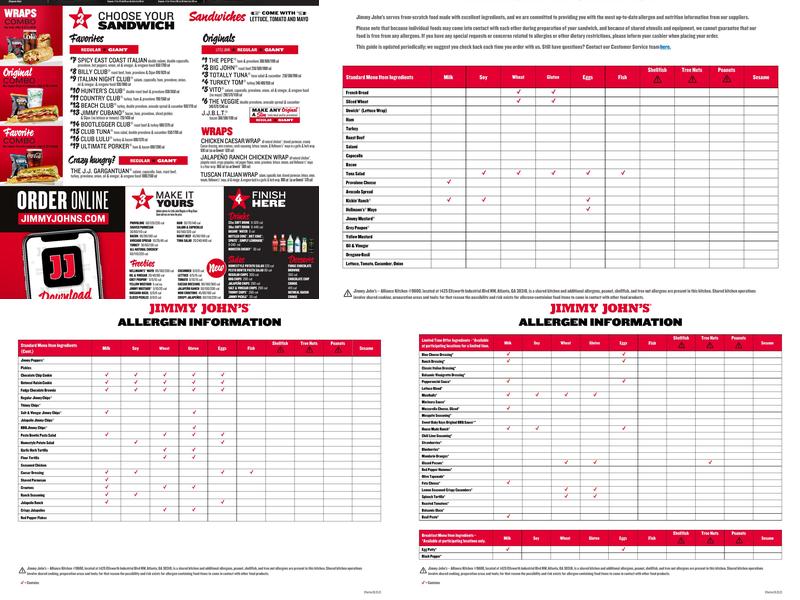 Jimmy John's Menu