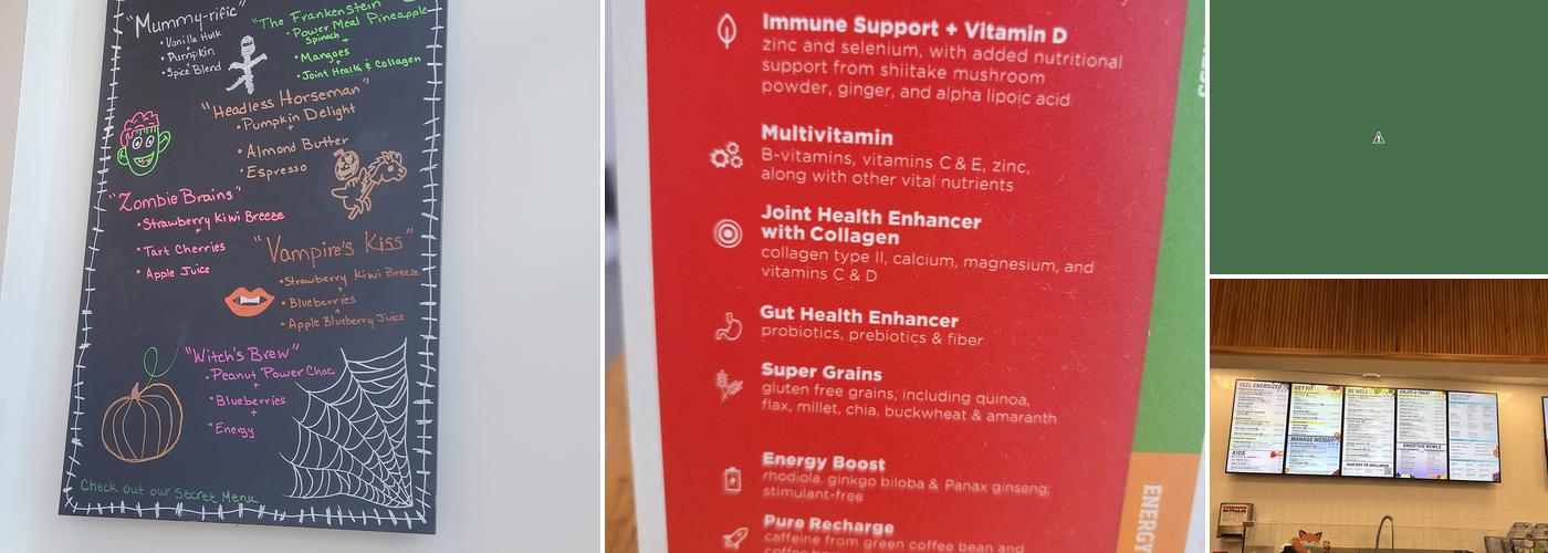 Smoothie King Menu