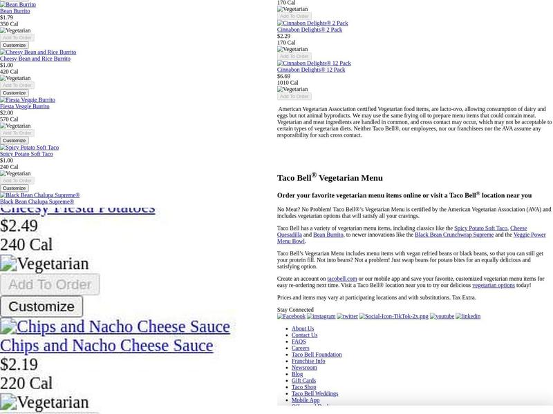 Taco Bell Menu