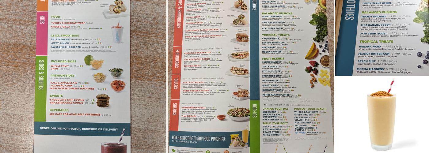 Tropical Smoothie Cafe Menu