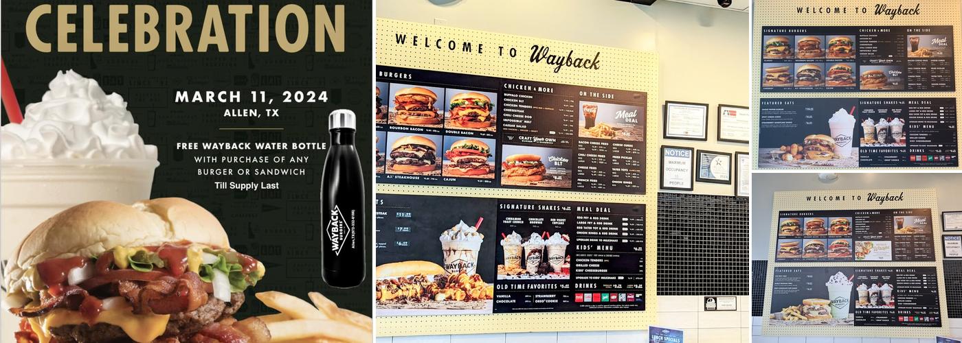 Wayback Burgers Menu