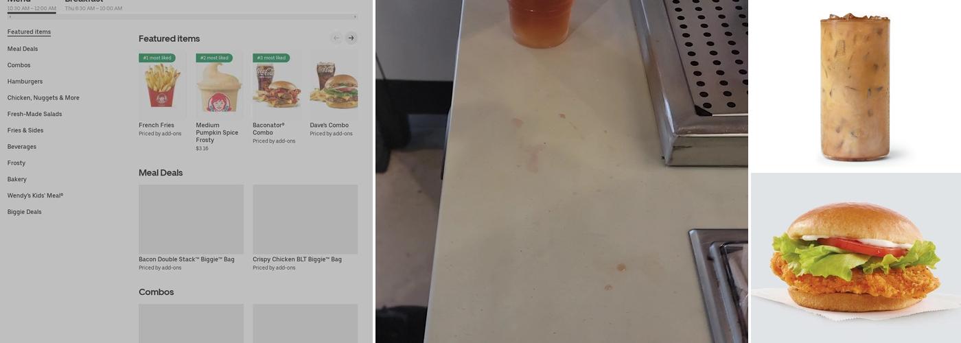 Wendy's Menu
