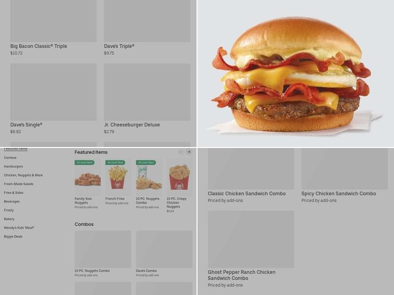 Wendy's Menu