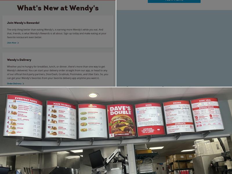 Wendy’s Menu