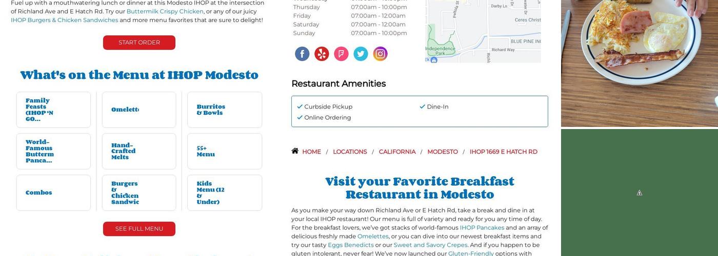 IHOP Menu