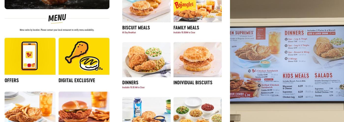 Bojangles Menu