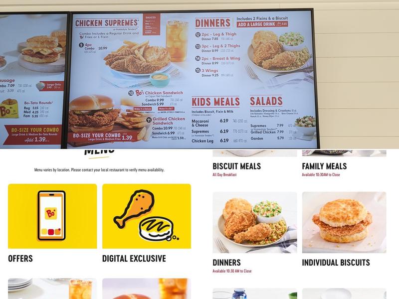 Bojangles Menu