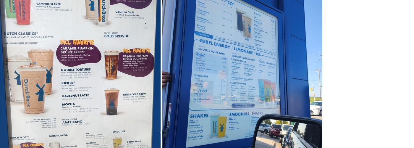 Dutch Bros Coffee Menu