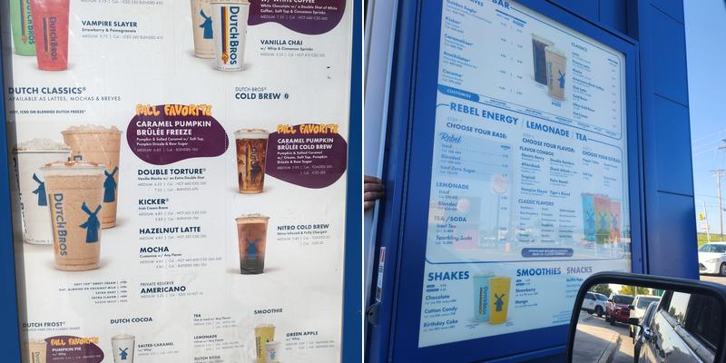 Dutch Bros Coffee Menu