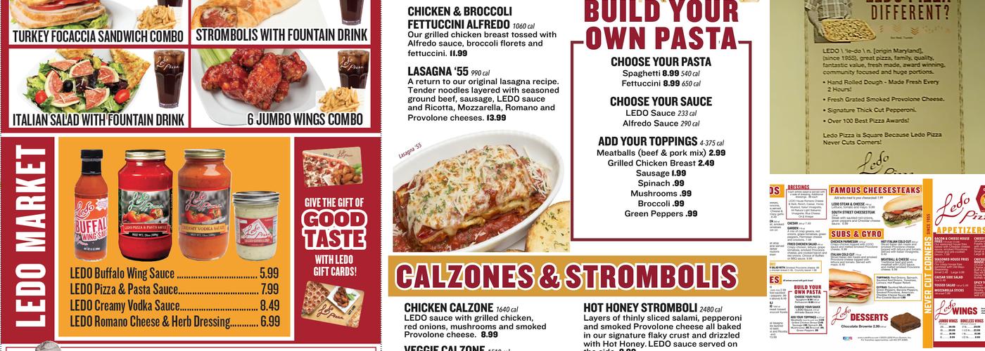 Ledo Pizza Menu