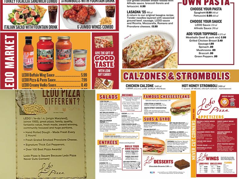 Ledo Pizza Menu