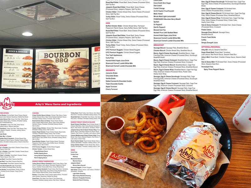 Arby's Menu