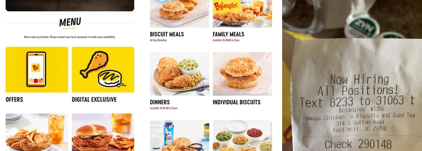 Bojangles Menu