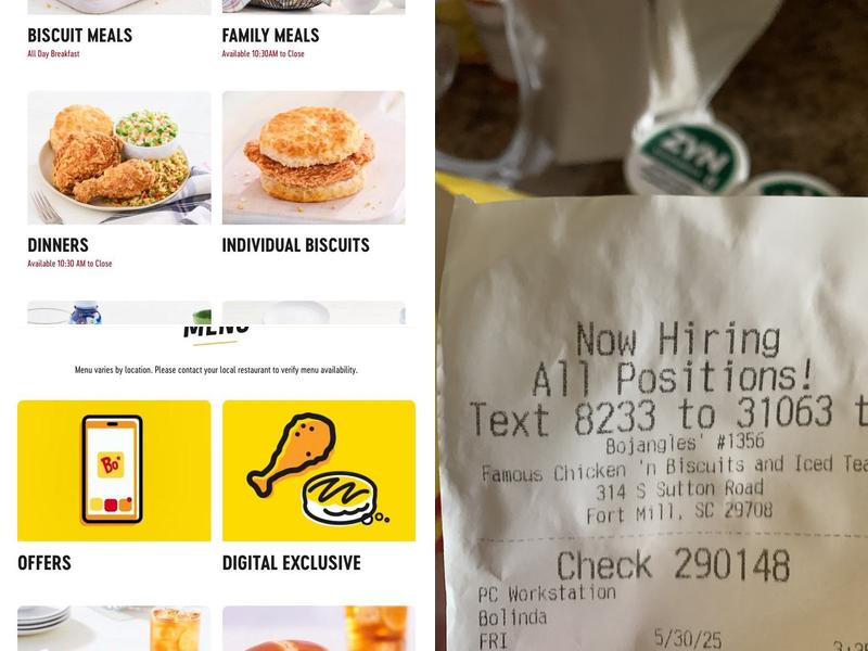 Bojangles Menu