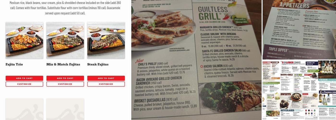 Chili's Grill & Bar Menu