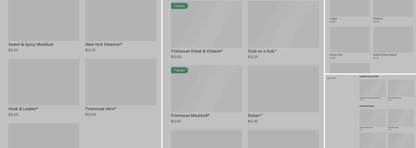 Firehouse Subs 11th Street Niles Menu