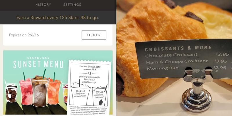 Starbucks Menu