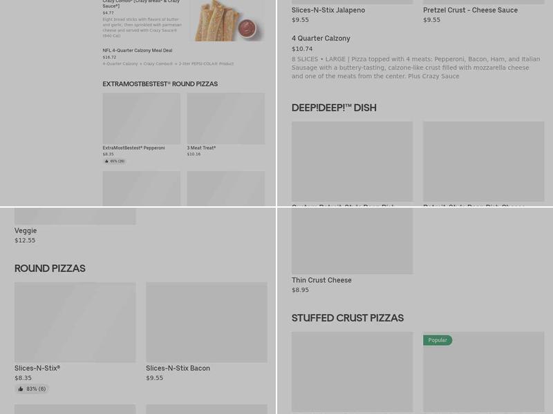 Little Caesars Pizza Menu