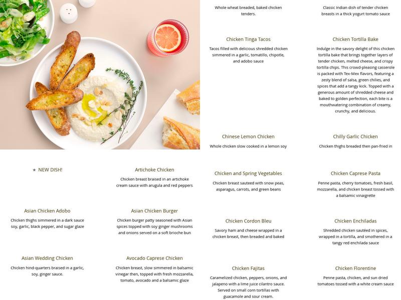 True Taste - Personal Chef Services Menu
