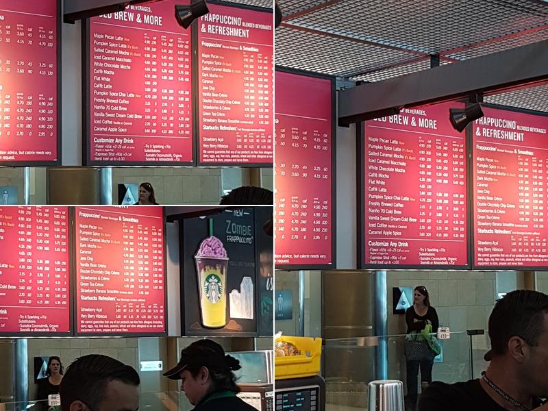 Starbucks Coffee Company Menu