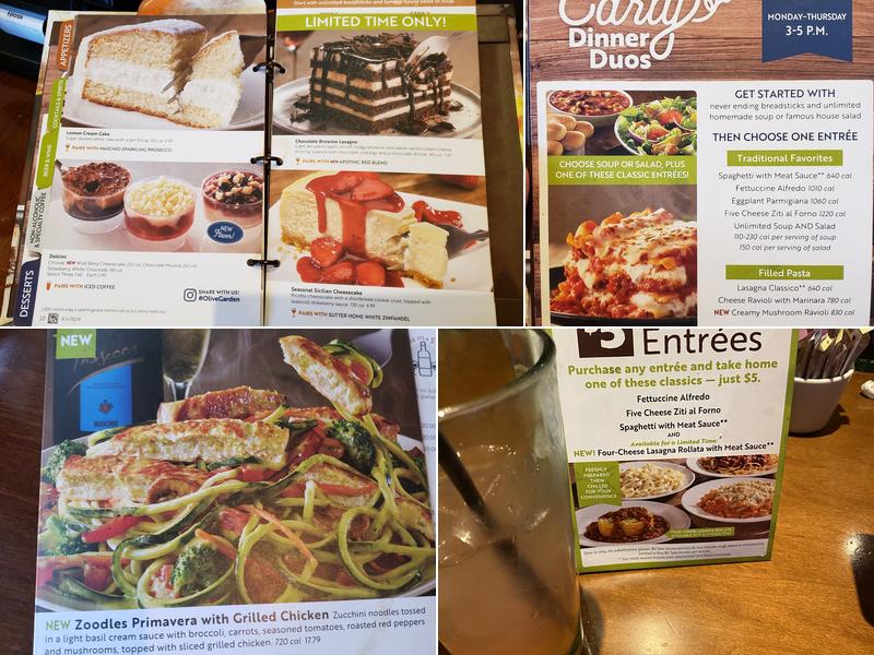 Olive Garden Italian Restaurant Menu