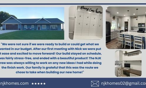 NJK Construction, LLC. W1291 Lake Dr, Campbellsport Wisconsin 53010