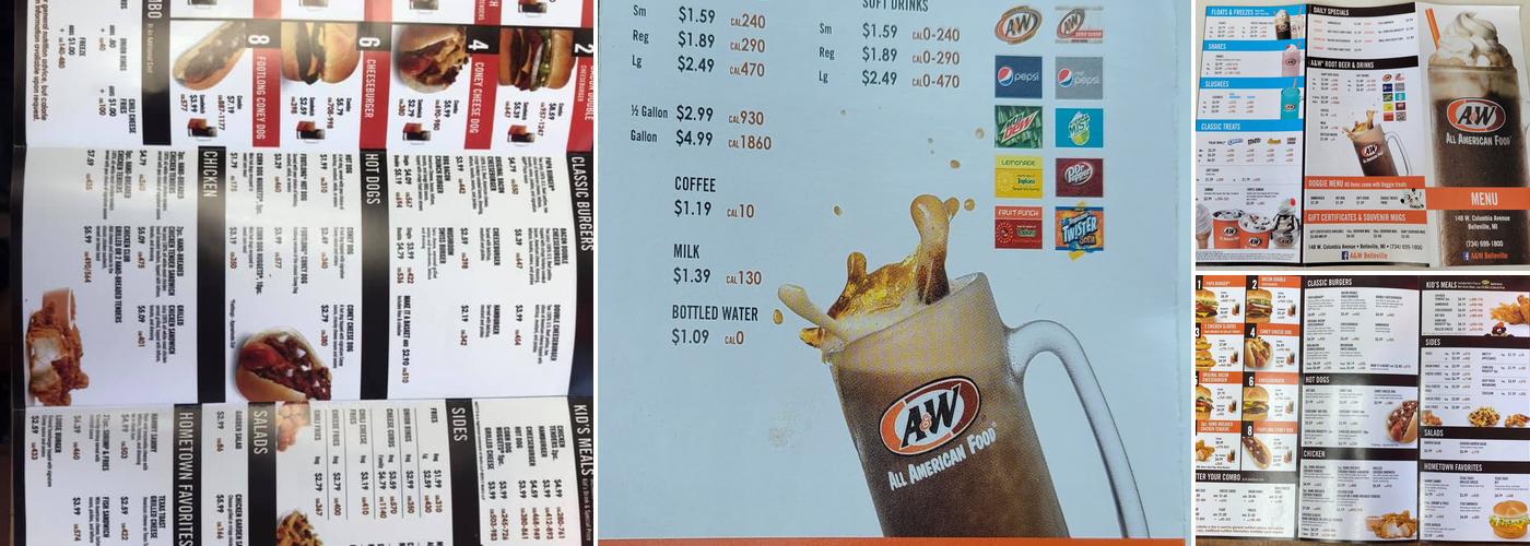 A&W Menu