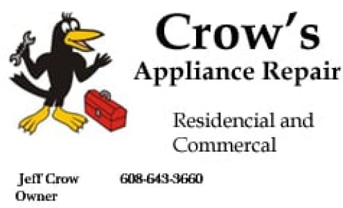 Crow's Appliance Repair 8990 County Hwy Y, Sauk City Wisconsin 53583