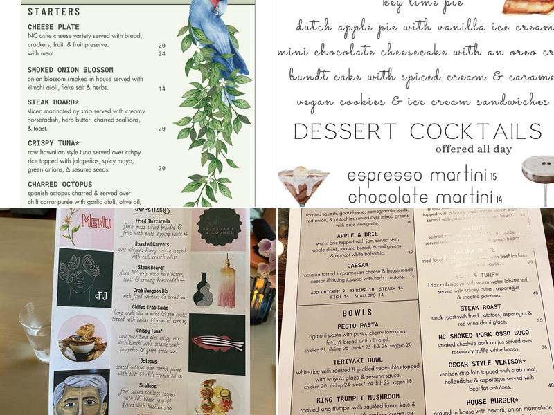 Fizzy Jane's Menu