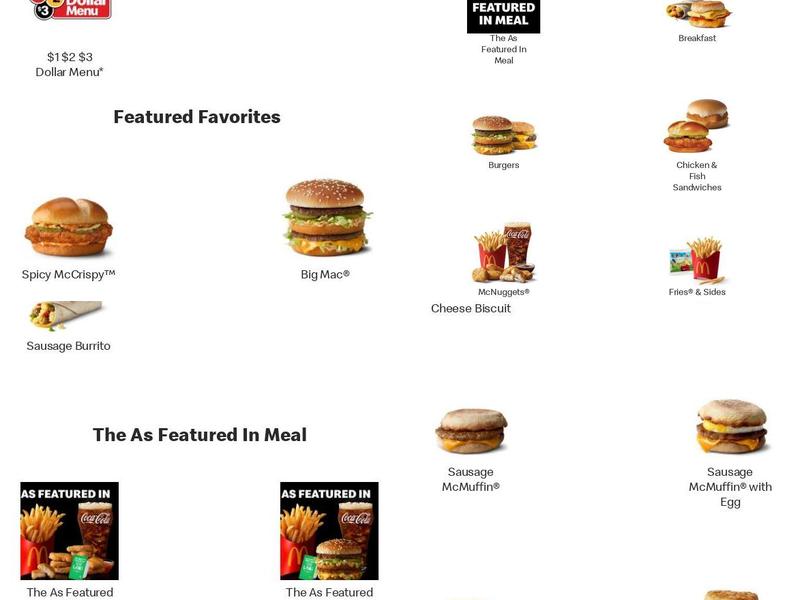McDonald's Menu