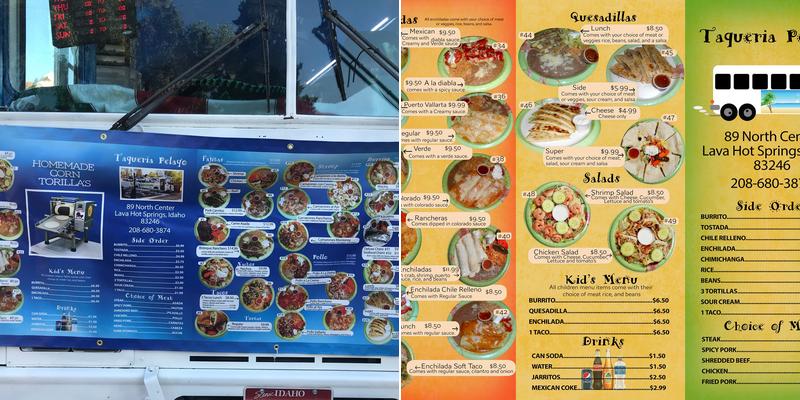 Taqueria Pelayo Menu