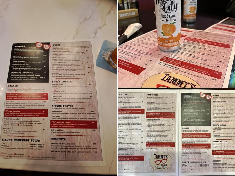 Tammy's Place Menu