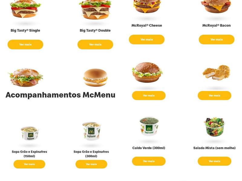 McDonalds Menu