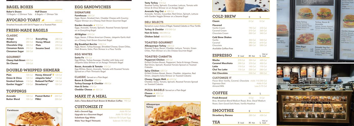 Einstein Bros. Bagels Menu