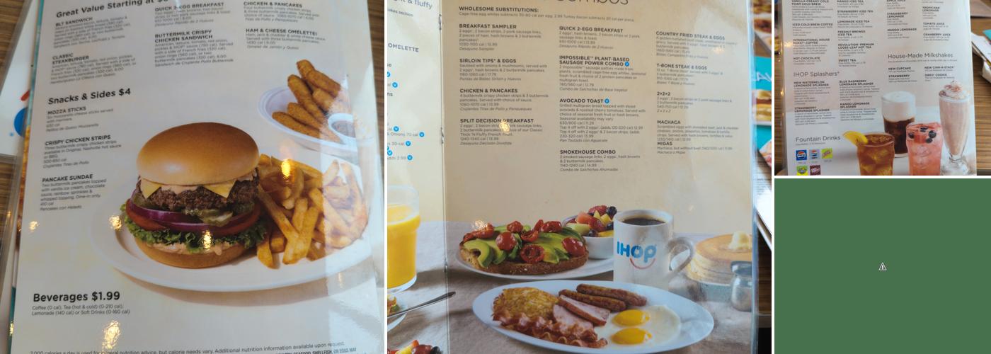 IHOP Menu