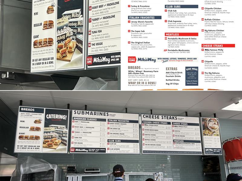 Jersey Mike's Subs Menu