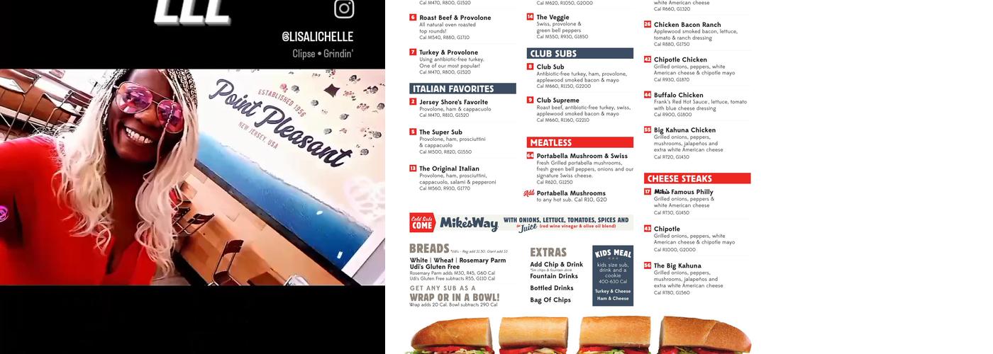 Jersey Mike's Subs Menu