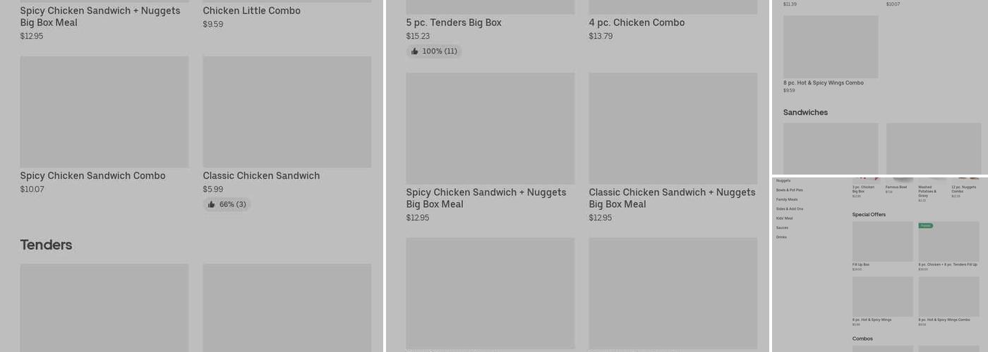 KFC Menu