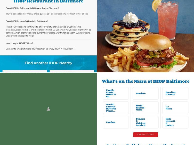IHOP Menu