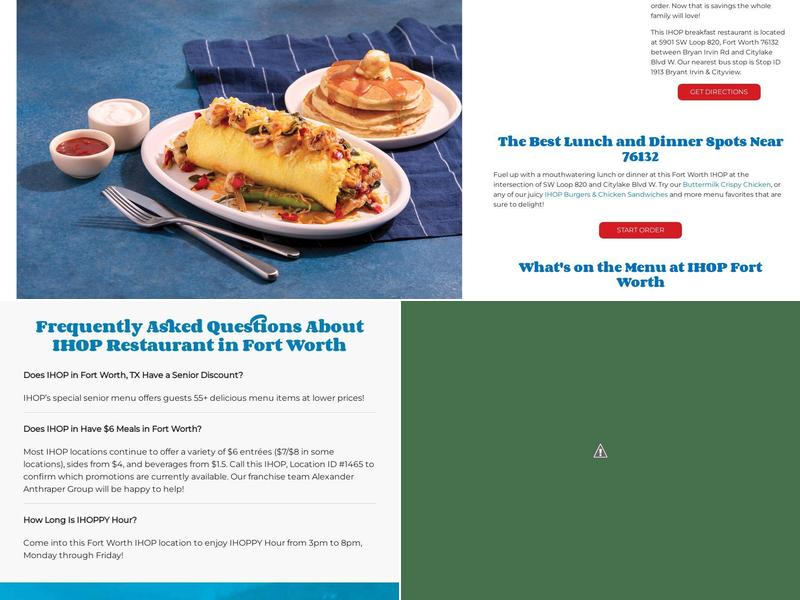 IHOP Menu