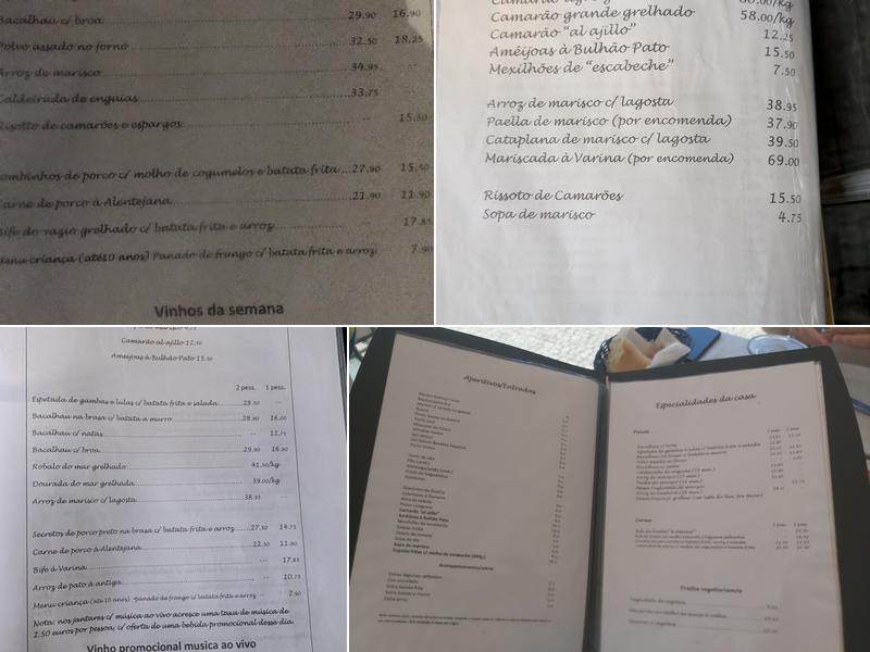 A Varina Menu
