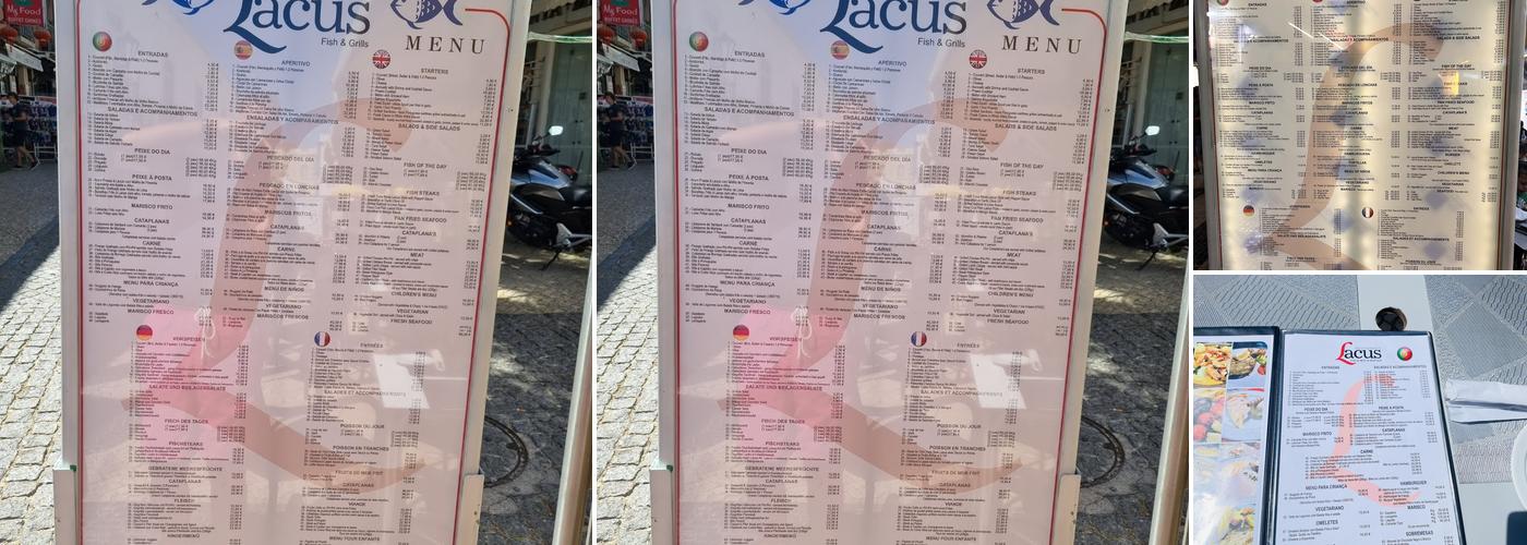 Lacus restaurant Menu