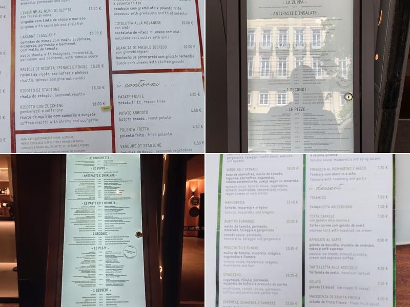 Restaurante Il Basilico Porto Menu