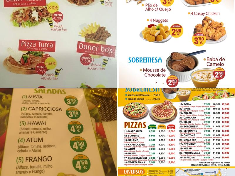 Yo-Yo 3 Kebab Pizzaria Alenquer Menu