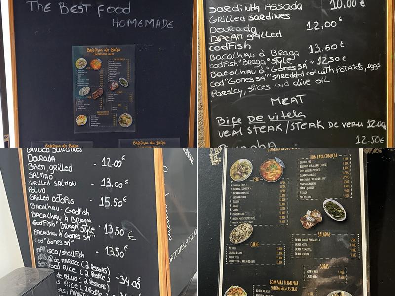 Cafetaria da Bolsa - Fish Restaurant Menu