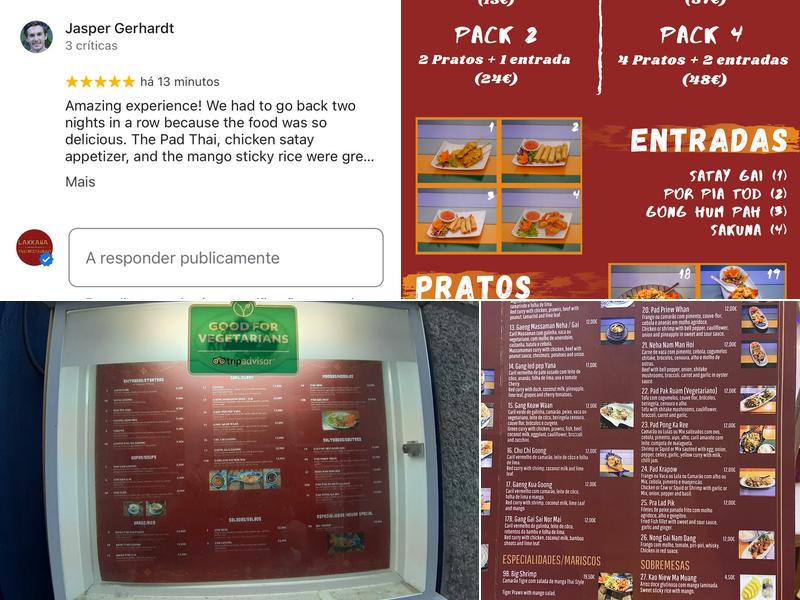 LakkanaThai Restaurant Menu