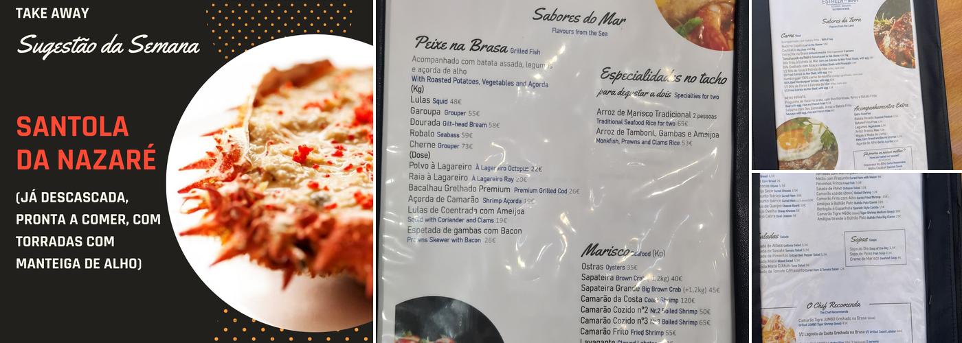 Estrela do Mar Menu