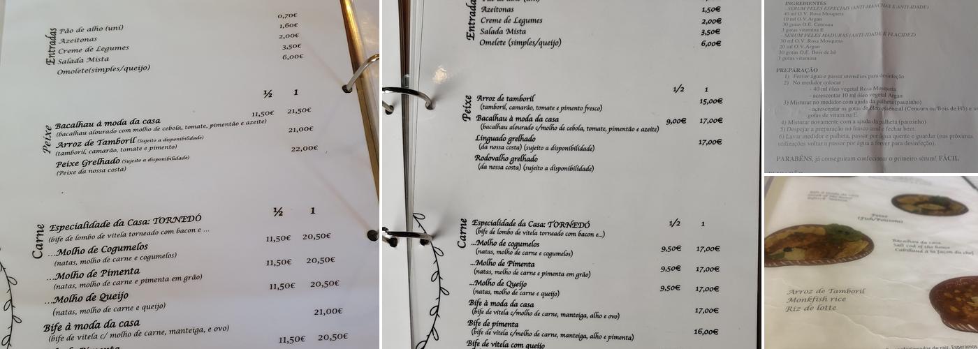 Tornedó Menu