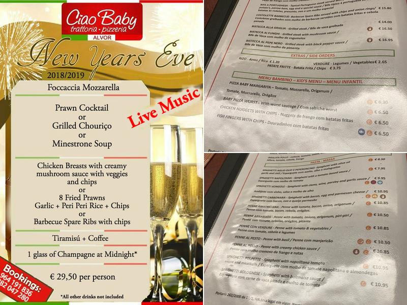 Ciao Baby Alvor Menu